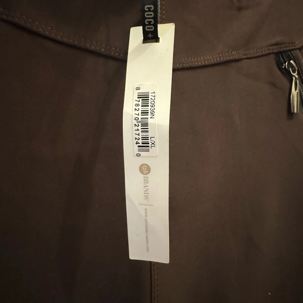 NWT Coco + Carmen Women’s Jasmine Zip Pocket Skinny Brown Legging